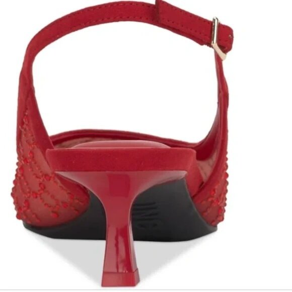 INC Gemini Mid Heel Slingback Pumps Red Mesh Size 7 MSRP $79 - Picture 4 of 4